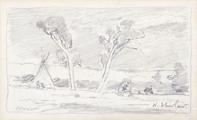 Sketch made on Indian Reservation, Montana