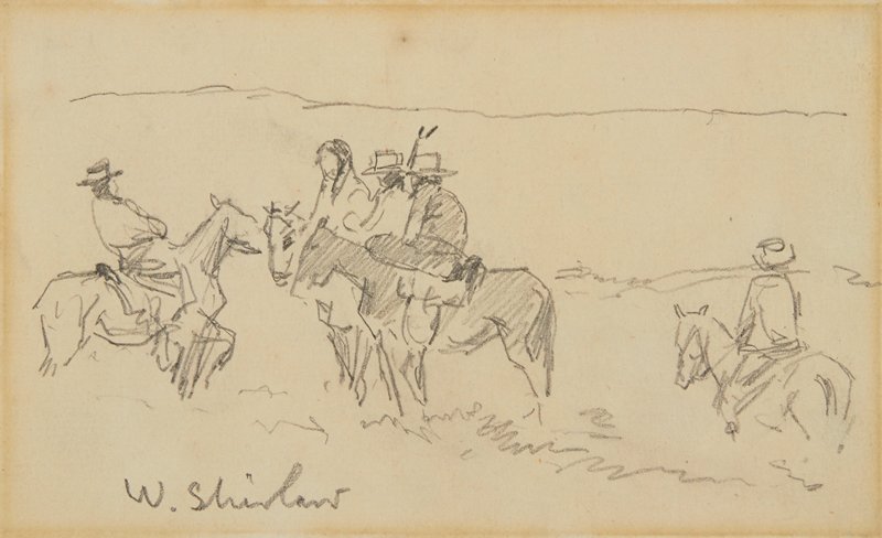Sketch made on Indian Reservation, Montana