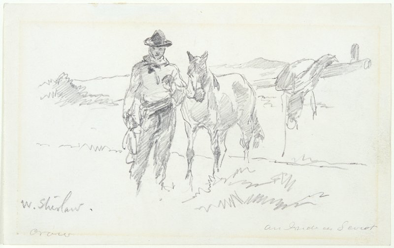 Sketch made on Indian Reservation, Montana