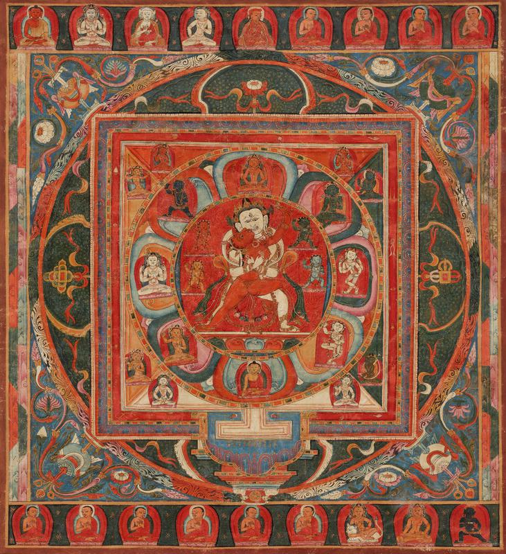 Khorlo Demchog (Chakrasamvara) and Dorje Pakmo (Vajravarahi) Mandala