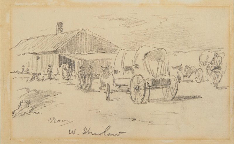 Sketch made on Indian Reservation, Montana