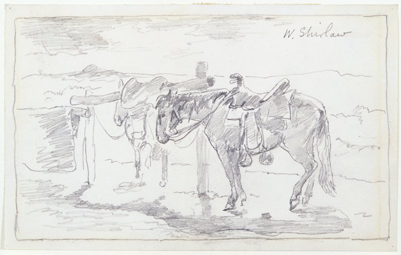 Sketch made on Indian Reservation, Montana