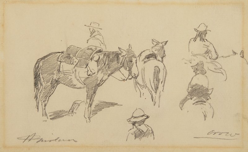 Sketch made on Indian Reservation, Montana
