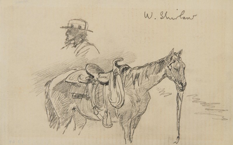 Sketch made on Indian Reservation, Montana