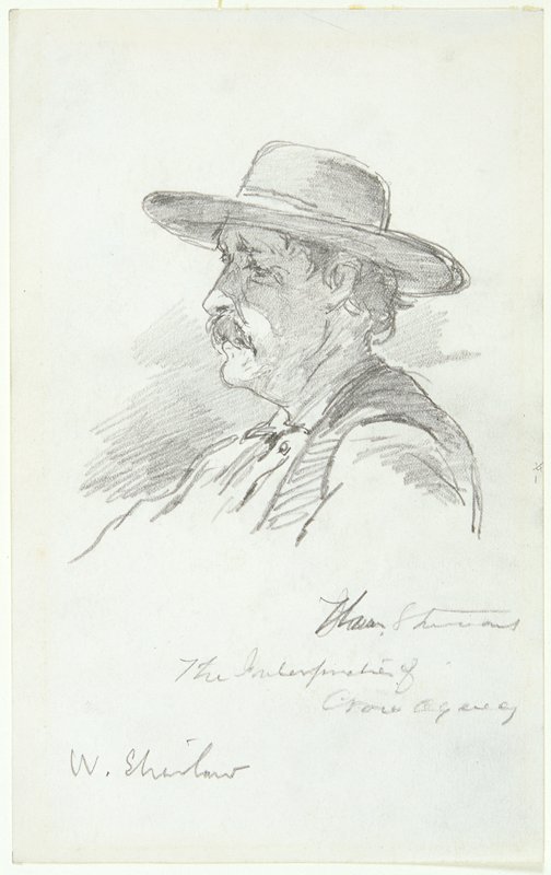 Sketch made on Indian Reservation, Montana