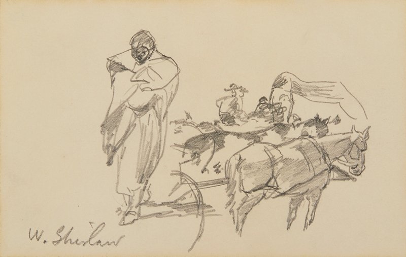 Sketch made on Indian Reservation, Montana