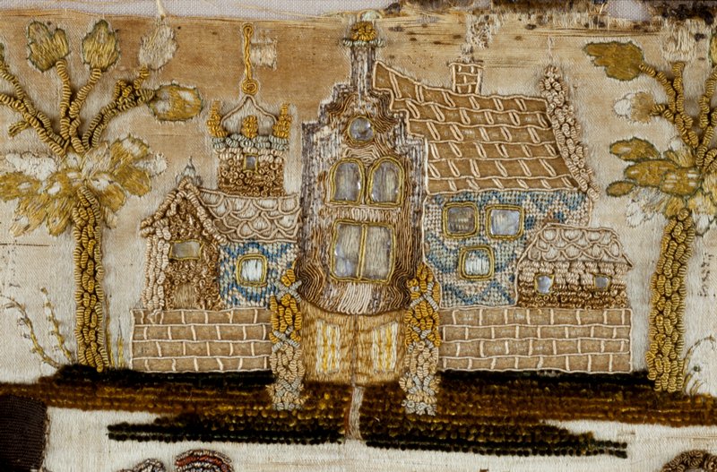Embroidered panel
