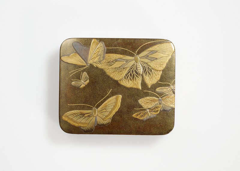 Incense box decorated with butterflies