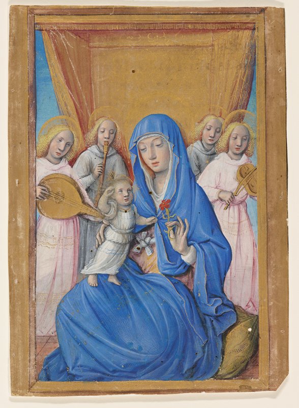 Miniature from a Book of Hours with Virgin and Christ Child