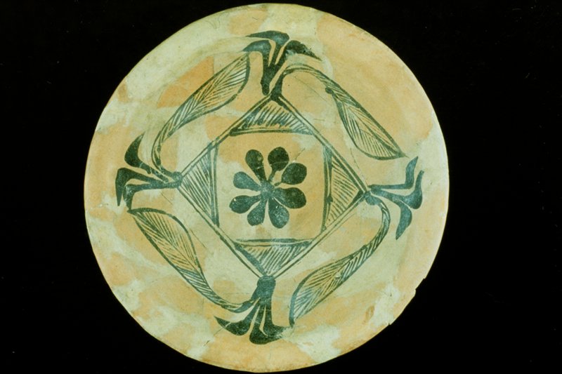 Bowl with diamond, floral, and vegetal design