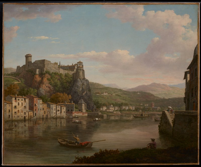View of the Saône and the Château Pierre-Scize (Lyon, France)