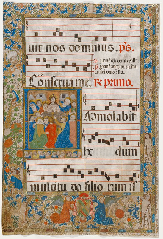 Corpus Christi, page from an Illuminated Antiphonary