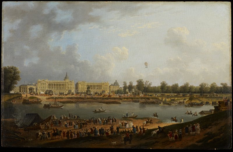 The Balloon Flight of Jacques Charles and Nicolas-Louis Robert over the Place de la Concorde, Paris