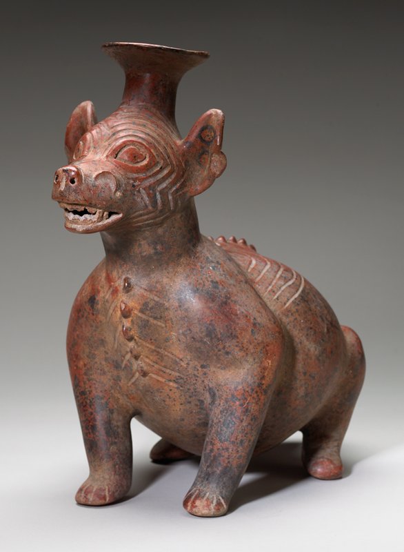 Vessel in the form of a dog