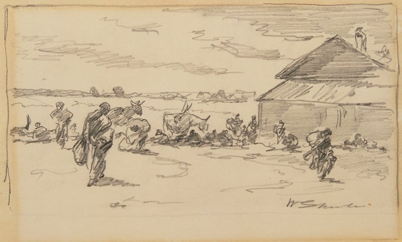 Sketch on Indian Reservation, Montana