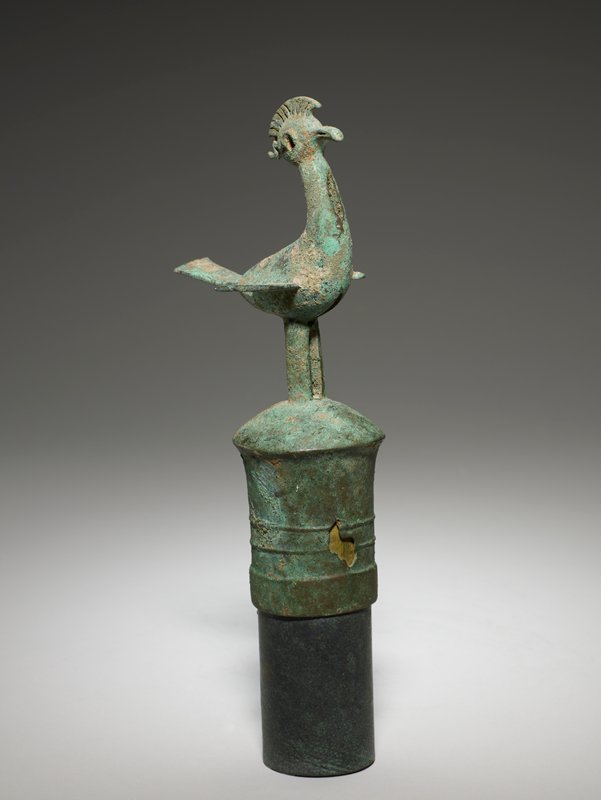 Chariot finials with bird
