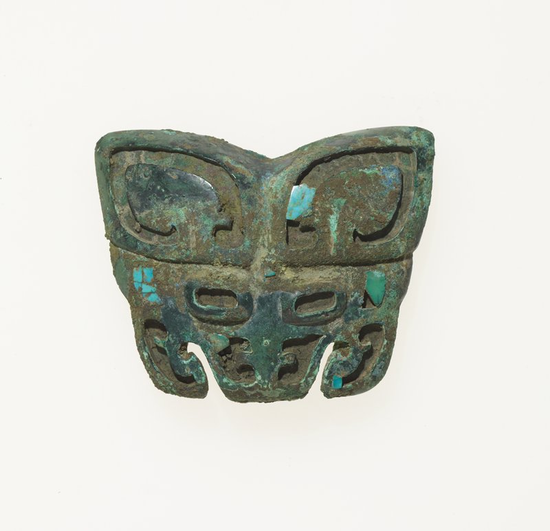 Appliqué in the form of a taotie mask