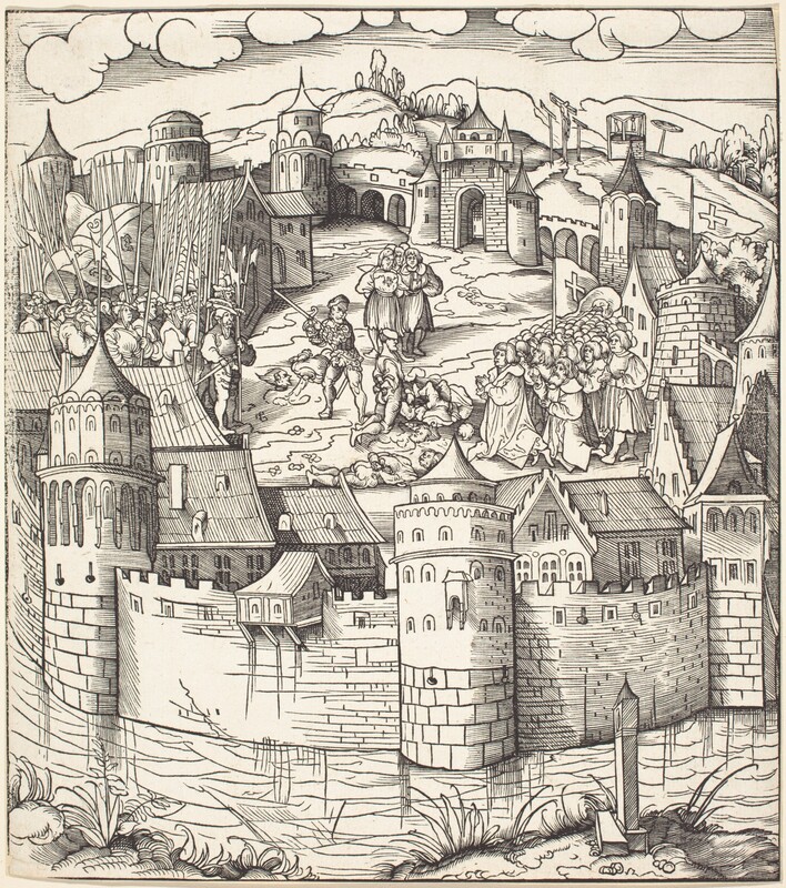 Execution of a Man at a Market-Place of a Town