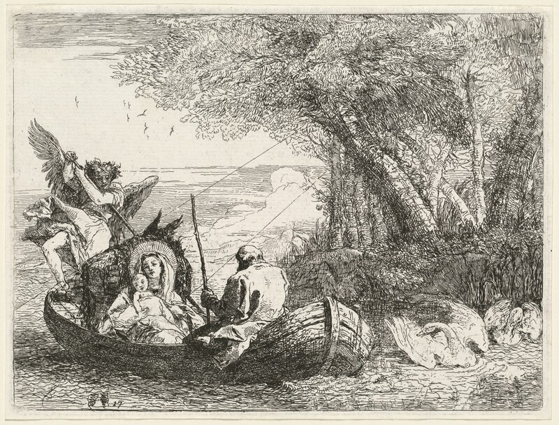 The Holy Family Being Ferried Across the River