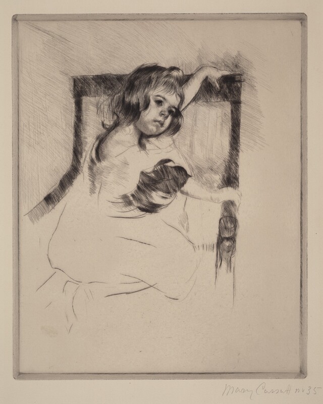 Kneeling in an Armchair