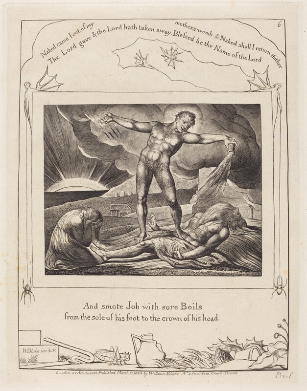 Satan Smiting Job with Boils
