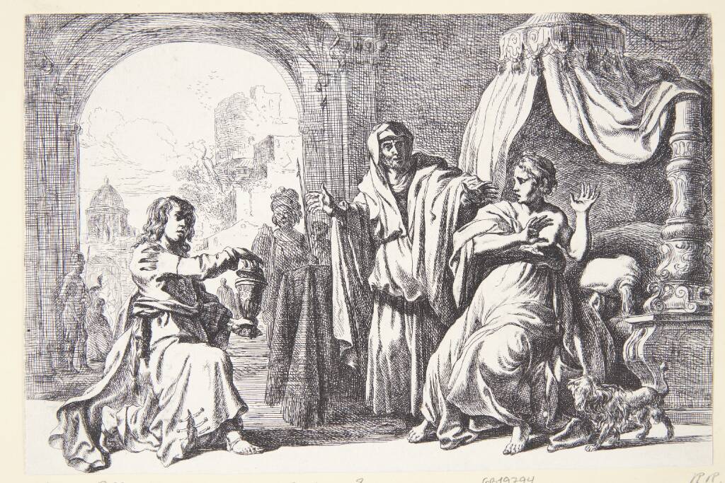 Artemisia modtager sin mands gravurne