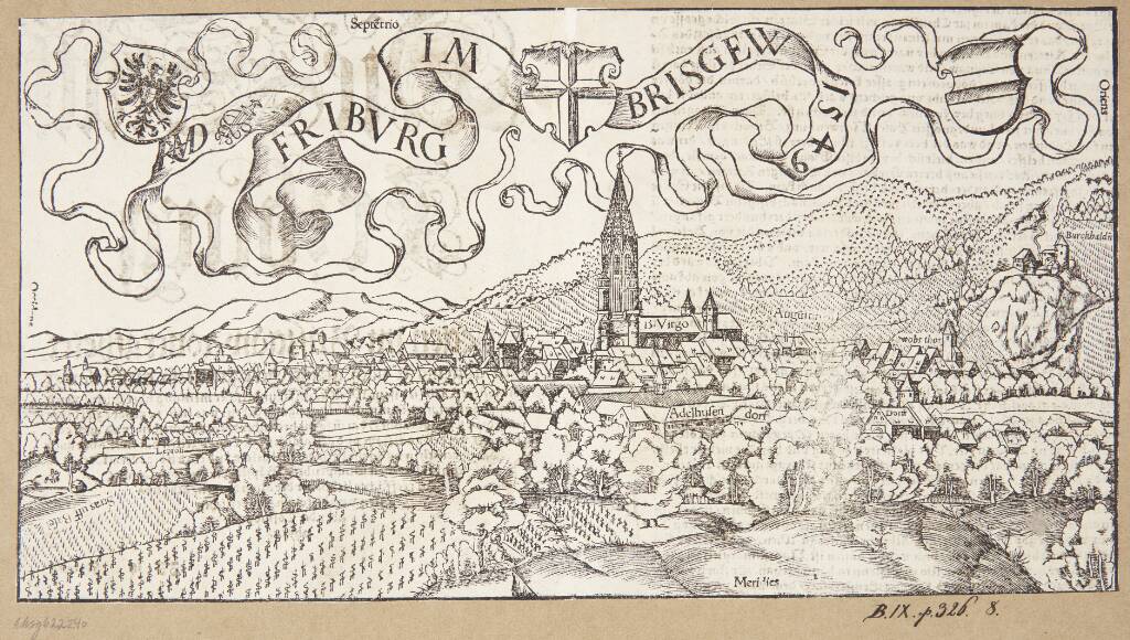Kort over Freiburg im Breisgau