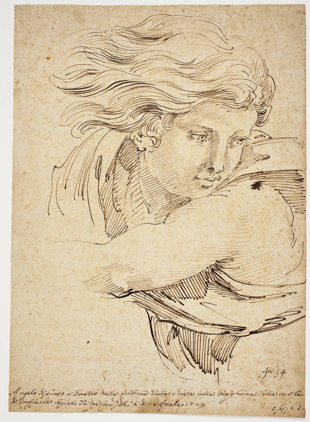 Hovedet af en engel, efter Raphael