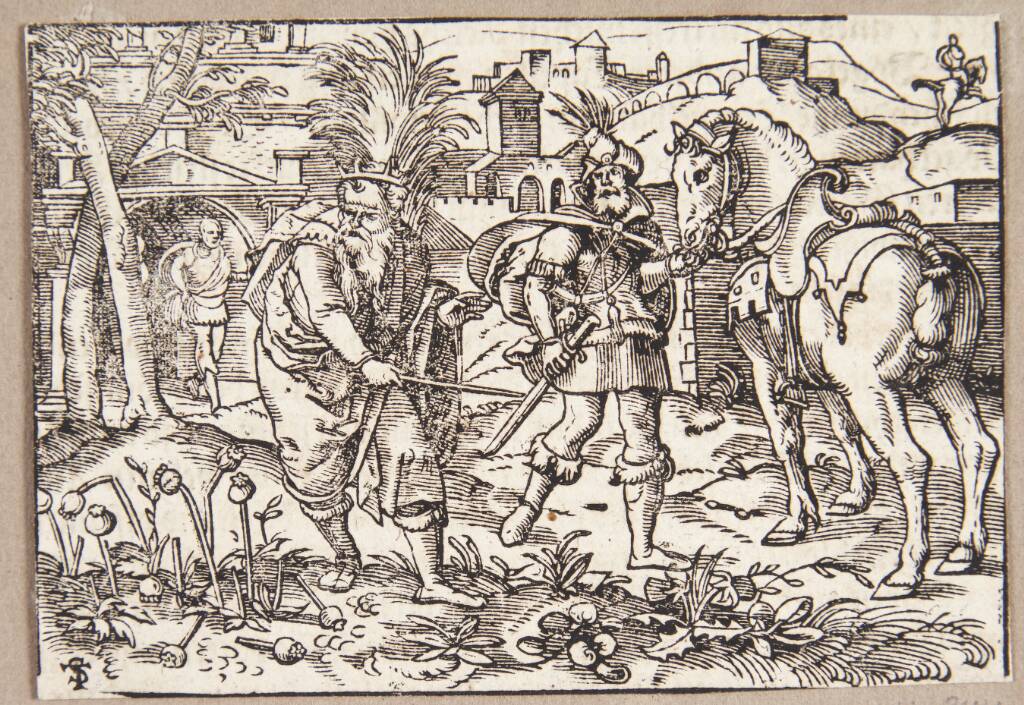 Tarquinius Superbus og Sextus' udsending i haven