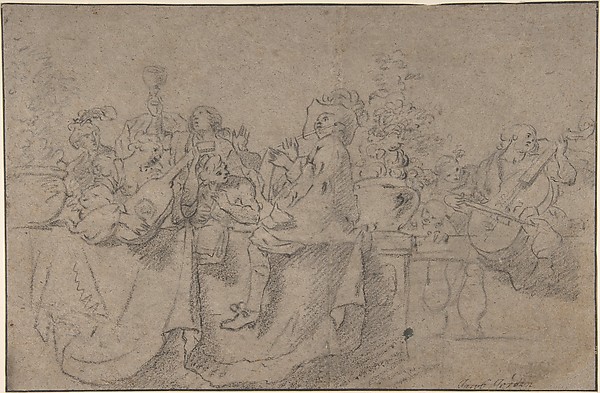 Recto: The Concert
Verso: Seated Male Nude