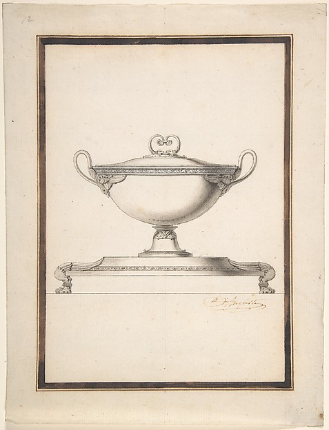 Design for a Covered Tureen on a Footed Stand