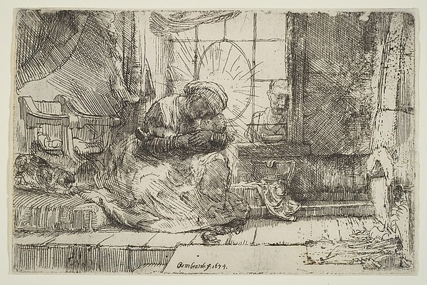 Virgin and Child with the Cat: and Joseph at the Window