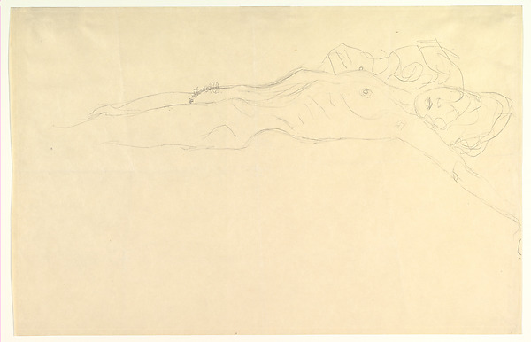 Reclining Nude with Outstretched Left Arm