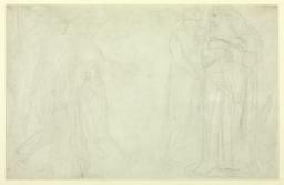 Sketch for ‘Tiriel Supporting the Dying Myratana’. Verso: Sketch for ‘Tiriel Supporting the Dying Myratana’