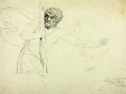 St Christopher, Copy from an Engraving? Verso:Part of a Face: Copy from a Plaster Cast: a Daughter of Niobe?