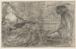 Sketch of Two Seated Figures: ‘Chant d’Amour’