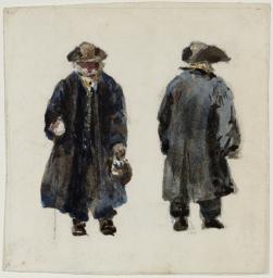 Two Naval Pensioners. Verso: traces of pencil drawing