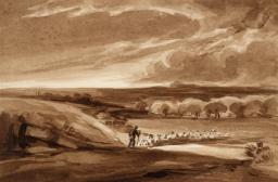 Landscape with Flock of Sheep