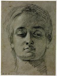 Study for ‘The Judgement of Solomon’. Verso: Study of a Head