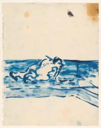 Blue Crawling Figure, No. 2