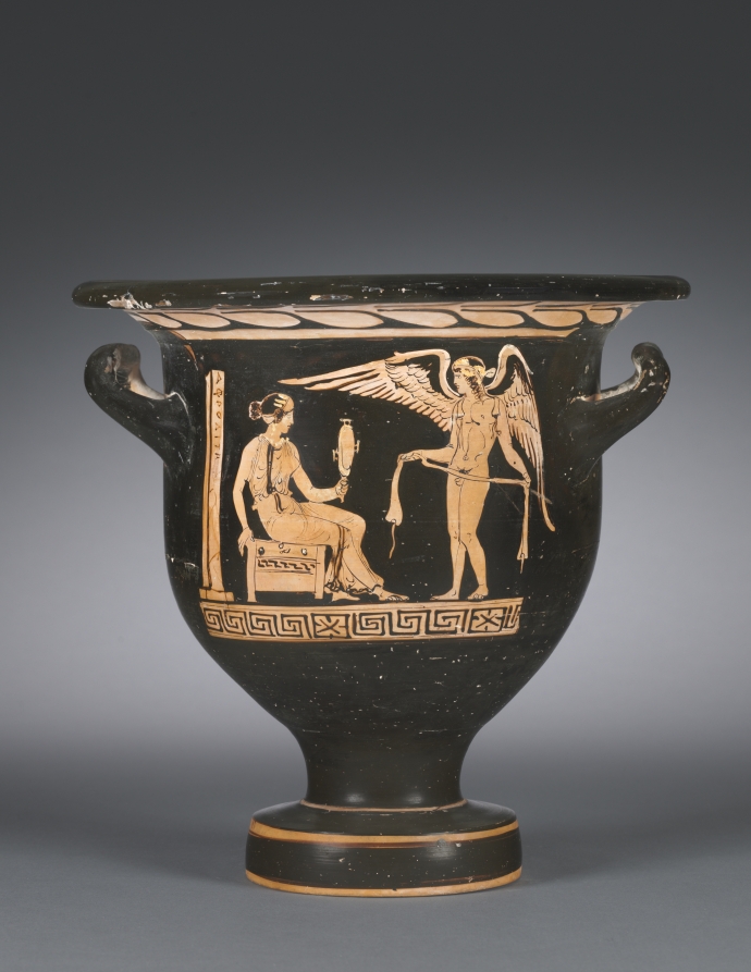 Red-Figure Bell Krater (Mixing Vessel): Aphrodite and Eros
