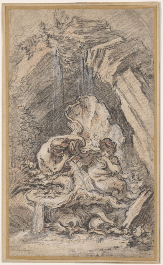 Fountain with Two Tritons Blowing Conch Shells