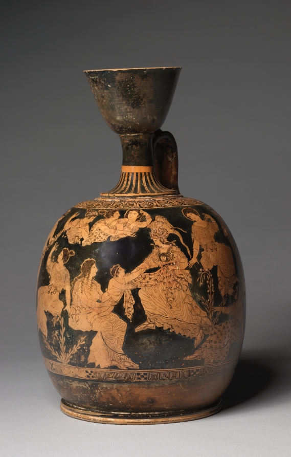 Red-Figure Squat Lekythos (Oil Vessel): Birth of Erichthonios