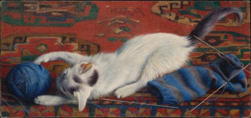 Katze mit Wollknäuel