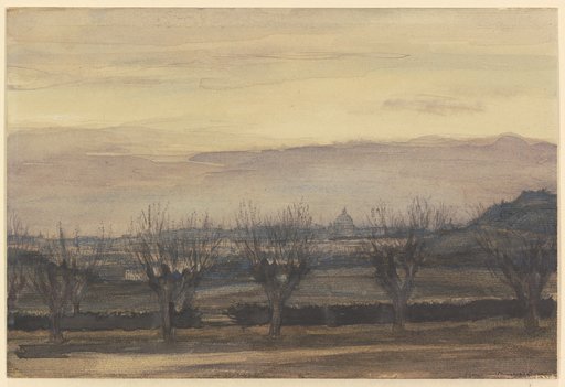 Blick auf Rom bei Sonnenuntergang