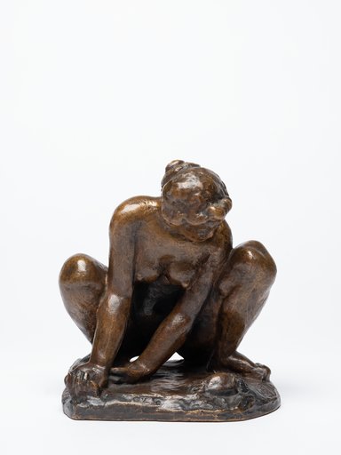 Frau mit Krabbe