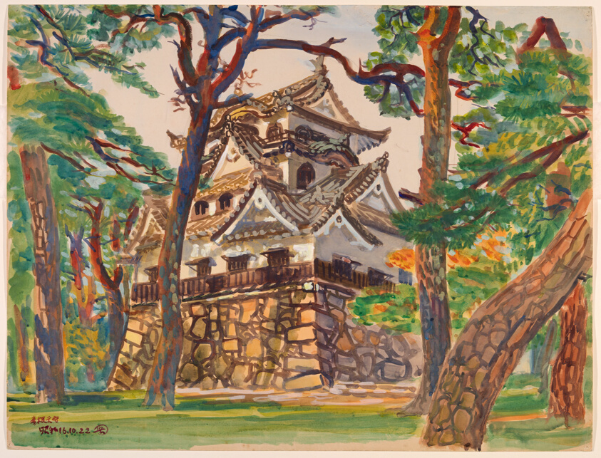 Watercolor for Hikone Castle