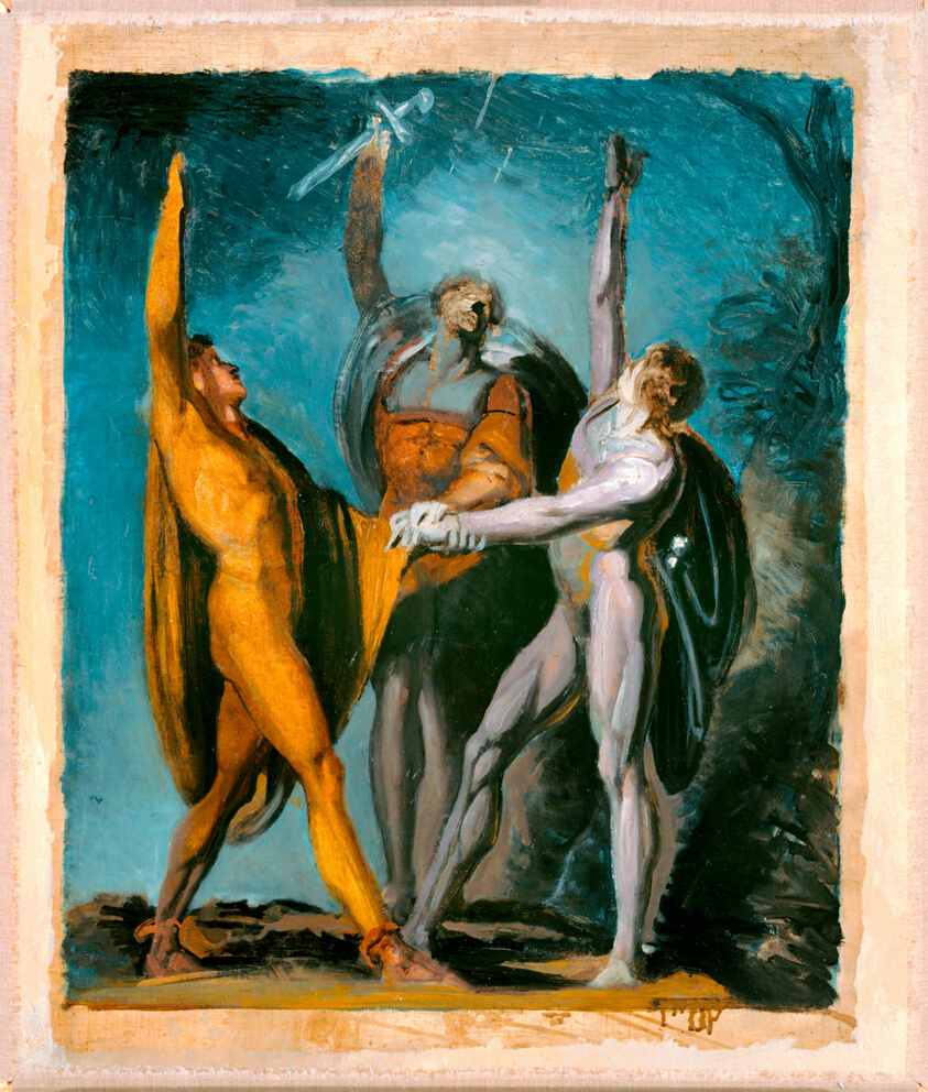 Sketch for "Oath on the Rütli" (recto), Female Figure (verso)