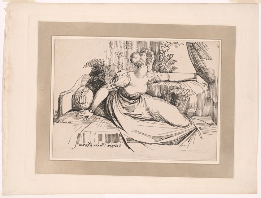 A Woman Sitting by the Window (“Evening Thou Bringest All”), from the first issue of Specimens of Polyautography