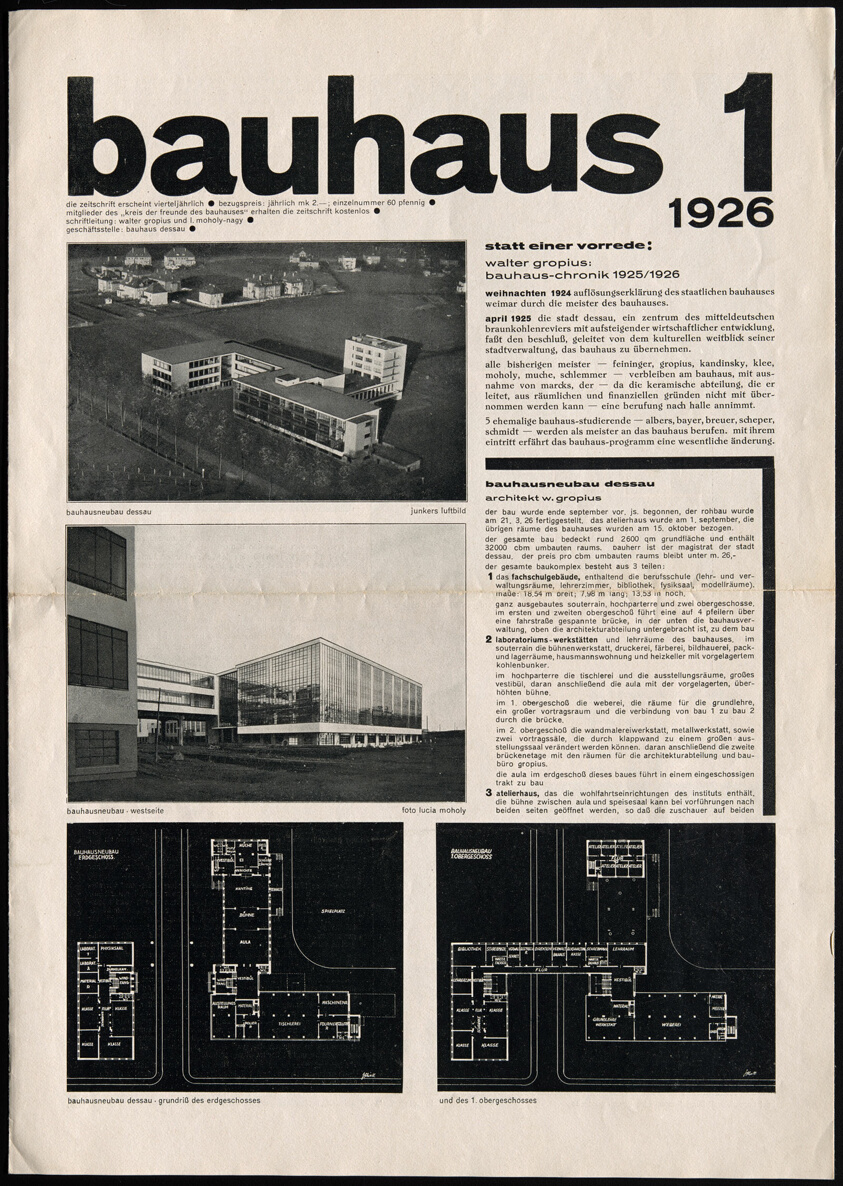 BAUHAUS. Zeitschrift für Gestaltung